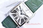 Clone Franck Muller Lady Watch Master Square White Roman Dial Green Leather 
